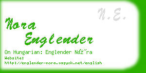 nora englender business card